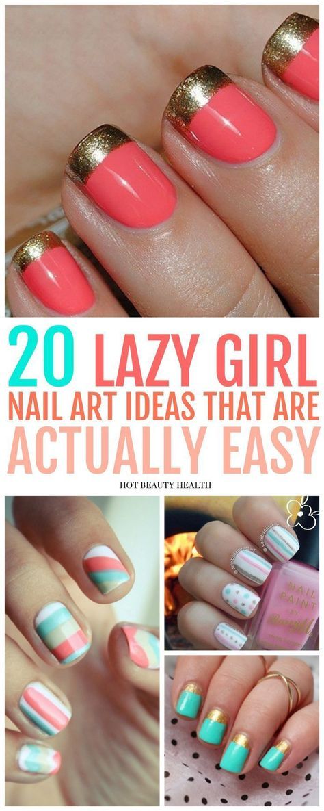 Here’s a curated list of 20 simple nail art designs for beginners. These cute diy nail ideas are so easy that any nail newbie can do them! Click pin for step by step tutorials! #naildesigns Diy Nail Ideas, Do It Yourself Nails, Nail Art Designs For Beginners, Kids Nail Designs, Nail Art Diy Easy, Simple Nail Art, Easy Nails, Simple Nail Art Designs, Nails For Kids