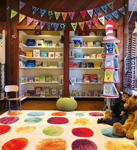 Childrens Library Design, Cozy School Library, Independent Bookstore Ideas, Children’s Library, Library For Kids, Bookstore Ideas, Children Library, Library Store, Bookstore Design