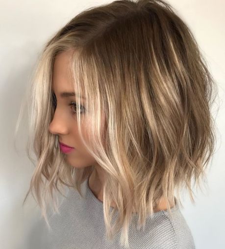 Tousled Bronde Lob color Blonde Balayage Bob, Balayage Bob, Haircuts For Medium Length Hair, Blond Balayage, Wavy Haircuts, Balayage Blonde, Bob Haircut For Fine Hair, Long Bob Haircuts, Bob Hairstyles For Fine Hair