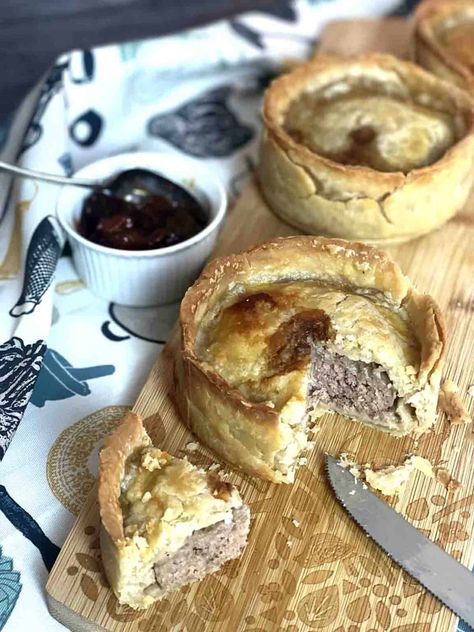 Scotch Pie or Mutton Pie - Great British Recipes Mutton Pie Recipe, British Meat Pie Recipe, Mutton Pie, Scotch Pies, Scotch Pie Recipe, Hot Water Crust, Pies Savory, Hot Water Crust Pastry, Lamb Pie