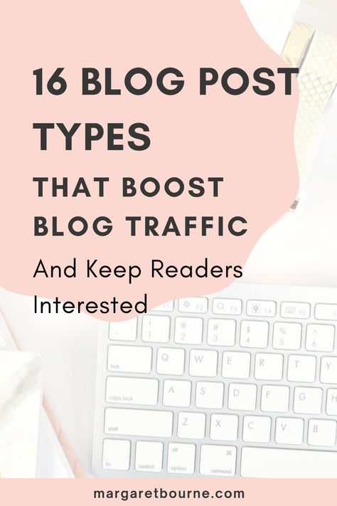 Learn about different blog post types and how they can help you boost your blog traffic. From "listicles" to podcast posts. Find out how to write different types of blog posts and add them to your blog content calendar. How To Write A Blog Post, Blog Content Calendar, Blog Post Topics, Launch Checklist, Blog Writing Tips, What To Write About, Blog Post Ideas, Blogging Ideas, Blog Planning