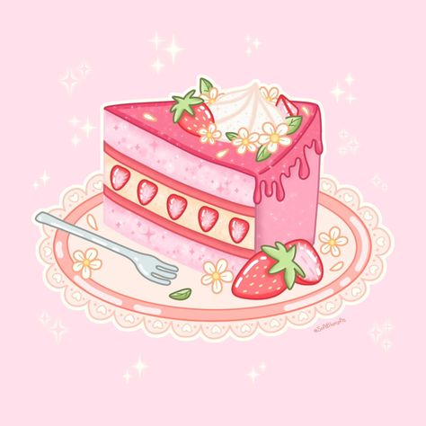 Strawberry cake 🍰✨️ #pink #art #pinkart #pinkaesthetic #artist #pastel #pastelart #pastelpink #pastelpinkaesthetic #digitalart #artistsoninstagram #artoninstagram #kawaii #kawaiiaesthetic #cake #pinkcake #kawaiicake #kawaiigirl #kawaiiart #kawaiianime #cute #cuteart #clipstudiopaint #clipstudio #stars #girly #selfcare #insta_kawaii_art Desserts Drawing, Cake Drawing, Cake Illustration, Pastel Pink Aesthetic, Kawaii Design, Kawaii Aesthetic, Clip Studio Paint, Cute Desserts, Pink Cake