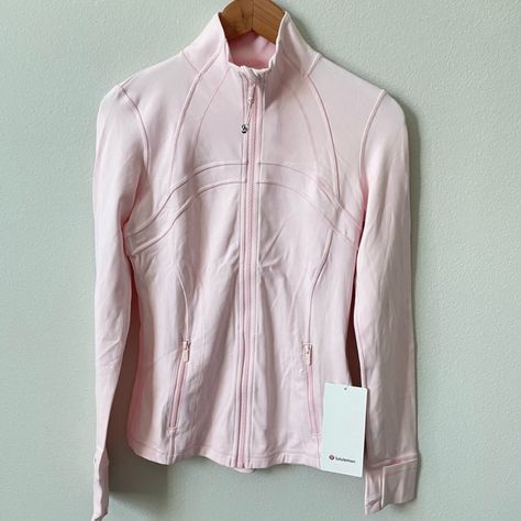 Questions? Leave A Comment Below! Pink Align Jacket, Lulu Pink Define Jacket, Lulu Lemon Define Jacket Pink, Pink Lululemon Set, Strawberry Milkshake Lululemon, Lululemon Products, Pink Athletic Outfit, Ballet Jacket, Define Jacket Outfit