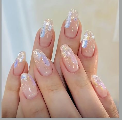 Classy Nail Art Ideas, Glitter Tip Nails, Nagellack Trends, Korean Nail Art, Graduation Nails, Coffin Press On Nails, Thanksgiving Nails, Birthday Nails, Bridal Nails