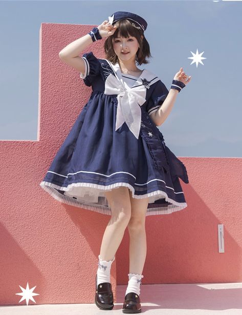 Cute Sailor Outfit, Kawaii Fashion Outfits, Kawaii Dress, Japanese Street Fashion, 영감을 주는 캐릭터, Really Cute Outfits, Kawaii Clothes, Lolita Dress, Lolita Fashion