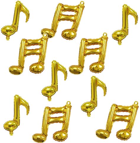 PRICES MAY VARY. What You Get:10 pcs Include 5 pcs Single music note and 5 pcs Double music notes. Quality Material : The balloons are made of mylar foil , non-toxic, harmless and durable, can be filled with air , bring you long-lasting fun. Widely Applicable: these music themed party decorations are not only designed for music parties, but also intended for birthday parties, musical activities, weddings, etc.; The music note party balloons and hanging swirls are also suitable for most music the Silver Happy Birthday, Music Party Decorations, Happy Birthday Music, Birthday Music, Music Party, Music Themed, Musical Note, Home Outdoor, Outdoor Party