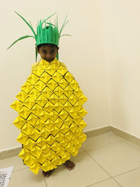 🍍🍍🍍🍍🍍 Fruit Fancy Dress, Fancy Dress Diy, Nutrition Month Costume, Fancy Dress Costumes Kids, Competitions For Kids, Fancy Dress Competition, Baby Fancy Dress, Fruit Fashion, Kids Vegetables