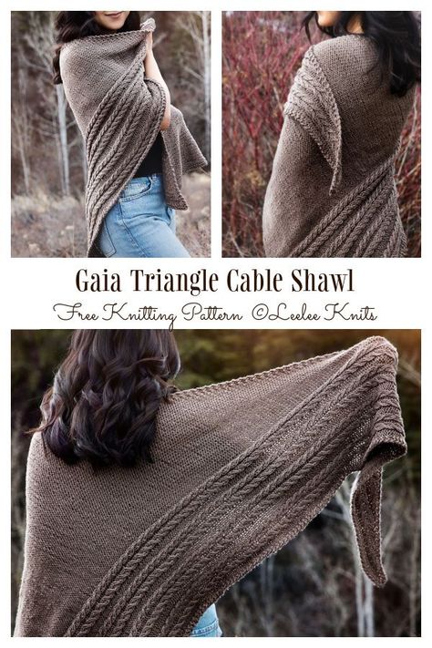 The Gaia Triangle Cable Shawl Free Knitting Pattern - Knitting Pattern Cable Wrap Knitting Pattern, Cable Knit Shawl Pattern Free, Celtic Shawl Knitting Pattern, Outlander Knitting Patterns Free Shawl, Knit Blanket Scarf Pattern Free, Blanket Shawl Pattern, Fantasy Knitting Patterns Free, Knitted Triangle Shawl, Super Fine Yarn Knitting Patterns