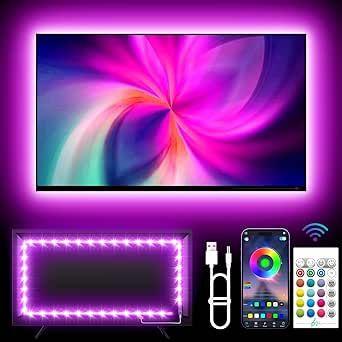 Lights Behind Tv, Tv Led Lights, Gaming Bedroom, Tv Lighting, Tv Backlight, Application Mobile, Tv Led, Led Strip Lights, Strip Lights