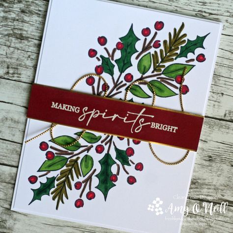 Create Christmas Cards, Christmas Gift Card Holders, Making Spirits Bright, Make Your Own Card, Christmas Gift Card, Stampin Up Christmas, Christmas Minis, Holiday Catalog, Pretty Cards