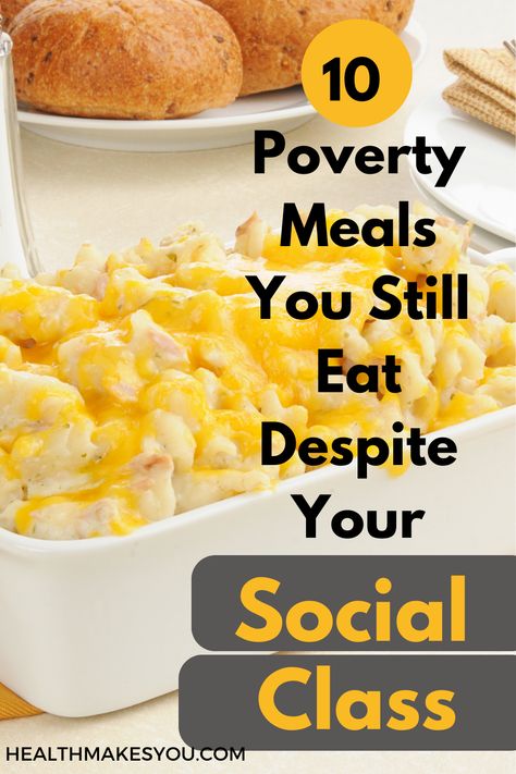 Some humble meals remain a go-to regardless of social class because they’re delicious, comforting, and remind us of simpler times. Here is a list of 10 poverty meals you still eat despite your social class. Click to read it. Poverty Meals, Poverty Meal, Drink Inspiration, Simpler Times, Social Class, Cheesy Pasta, Cottage Pie, Budget Friendly Recipes, Chicken Wing Recipes