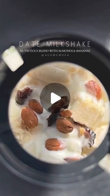 KANWAL on Instagram: "DATE MILKSHAKE  Indulge in the ultimate Ramadan delight! 🌙✨   Follow me @ausmumof4 for more ❤️  Elevate your Suhoor and Iftaar with this nutrient-packed date milkshake. Bursting with goodness from almonds and bananas, it keeps you fuller for longer during your fast.  INGREDIENTS: 1 Cup Milk 1/3 Cup Ice Cubes 3-5 Medjool Dates Handful of Almonds  Simply blitz and enjoy.  Pro tip: Add a drizzle of honey for that extra touch of sweetness.   Dates Milkshake | Milkshake Recipe | Energy Drinks | Healthy Weight Gain Recipes | Refreshing Drinks | Ramadan | Ramadan Recipes | Ramadan 2024  #ramadan #ramadankareem #ramadanmubarak #ramadanrecipes #ramadan2024 #ramadandrinks #date #dates #medjool #medjooldates #datemilkshake #datesmilk #milkshake #milkshakes #khajoor #weightgain Date Milkshake Recipe, Weight Gain Milkshake Recipe, Healthy Weight Gain Recipes, Energy Drinks Healthy, Dates Medjool, Dates Milkshake, Date Milkshake, Weight Gain Recipes, 2024 Ramadan