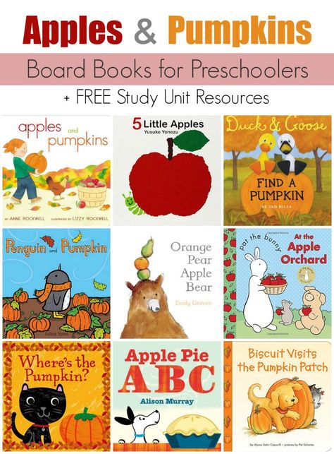 Books About Apples, Books About Happiness, Apples And Pumpkins, Pumpkin Unit, Pumpkin Books, About Happiness, Autumn Activities For Kids, Fall Preschool, Preschool Books