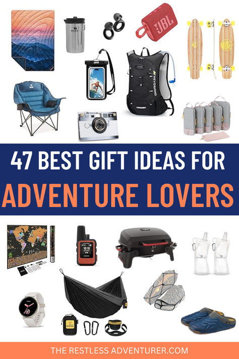 A list of the best gifts for adventure lovers that they'll ACTUALLY love and use. 

Gifts for adventurers women | Gifts for adventurers men | gifts for adventurous people | gifts for adventurous boyfriend | gifts for adventurous couples | gifts for travelers | gifts for travel lovers | gifts for traveling friends | gifts for travelers women ideas | gifts for outdoorsy people | gifts for outdoorsy women | gifts for outdoor lovers | gifts for outdoorsy boyfriend | gifts for travelers men Outdoorsy Gift Basket, Gift For Traveler For Women, Gifts For Outdoorsy Boyfriend, Hiking Necessities, Outdoorsy Women, Traveling Friends, Gifts For Hikers, Backpacking Gifts, Fishing Gifts For Men