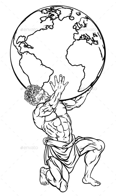 Atlas Mythology Illustration #Atlas, #Mythology, #Illustration Atlas Mythology, Greek Mythology Drawings, Atlas Illustration, Mythology Drawing, Mythology Illustration, Atlas Tattoo, Greek Mythology Tattoos, Tattoo Zeichnungen, Religious Tattoos