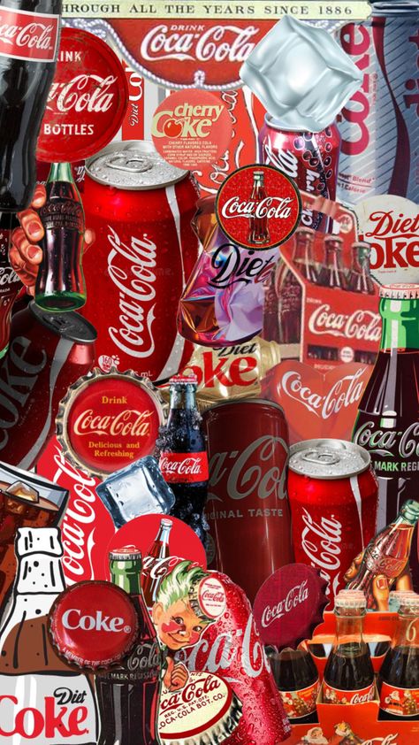 #coke #cocacola #wallpaper Coke Wallpaper, Soda Wallpaper, Pepper Wallpaper, Coke Aesthetic, Gcse Graphics, Pharmacy Week, Coca Cola Wallpaper, Coca Cola Poster, Cocoa Cola