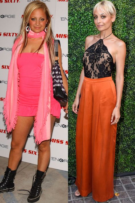 Nicole Ritchie, Kanye Fashion, Petite Celebrities, Nicole Richie Style, Thick Eyelashes, Style Transformation, Belly Shirts, Nicole Richie, 3d Effect