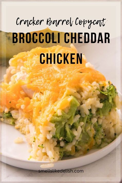 Recreate the iconic flavors of your favorite restaurant dish right in your own kitchen with this Copycat Cracker Barrel Broccoli Cheddar Chicken recipe. It's a comforting, family-friendly meal that's sure to satisfy even the biggest Cracker Barrel fans. Cracker Barrel Broccoli Cheddar Chicken, Cracker Barrel Broccoli, Cracker Barrel Chicken, Cracker Barrel Recipes, Copycat Cracker Barrel, Broccoli Cheddar Chicken, Broccoli And Cheddar, Chicken Broccoli Cheese, Broccoli Cheese Casserole