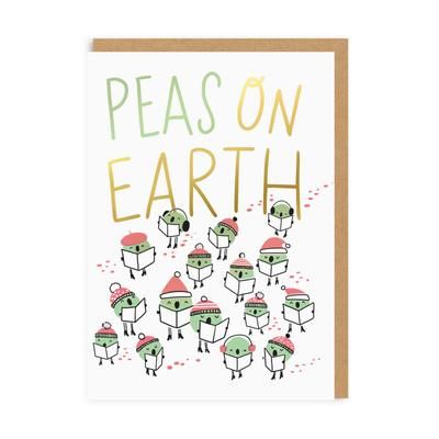 Peas On Earth Greeting Card – Ohh Deer Peas On Earth, Punny Cards, Christmas Puns, Letterpress Greeting Cards, Christmas Card Art, Homemade Christmas Cards, Funny Christmas Cards, Diy Christmas Cards, Christmas Drawing