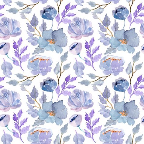 Handmade Sheet, Vintage Floral Backgrounds, Watercolor Flower Background, Blue Watercolor Floral, Floral Seamless Pattern, Flower Watercolor, Spring Wallpaper, Floral Print Design, Purple Watercolor