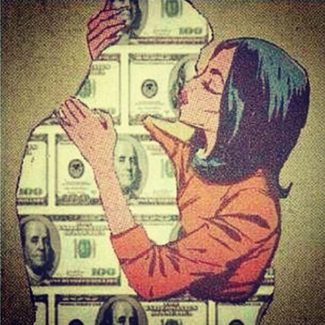 Money on my mind, money money on my mind❤ ;) Satirical Illustrations, Filmy Vintage, Gold Digger, Roy Lichtenstein, Money And Happiness, Skills To Learn, Art Pop, Arte Pop, Photo Profil