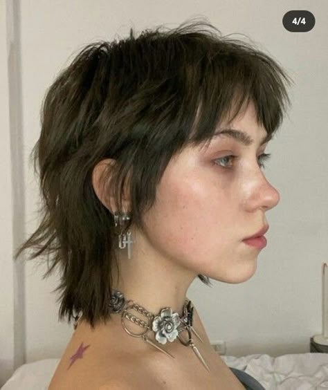 Shaggy Short Hair, Mullet Haircut, Really Short Hair, Hair Inspiration Short, Punk Hair, Shot Hair Styles, Edgy Hair, Meal Recipes, Mullet Hairstyle