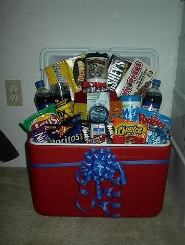 How to Organize a Gift Basket Raffle Fundraiser - HubPages Cooler Gift Basket Ideas, Cooler Gift Basket, Raffle Fundraiser, Basket Raffle, Silent Auction Basket, Theme Baskets, Silent Auction Baskets, Auction Basket, Homemade Gift Baskets