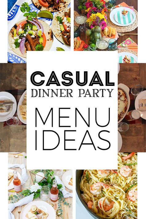 Casual Dinner Party Menu Ideas, Summer Dinner Party Menu, Dinner Party Entrees, Dinner Party Menu Ideas, Party Entrees, Easy Dinner Party Recipes, Party Menu Ideas, Casual Dinner Party, Ready Meals