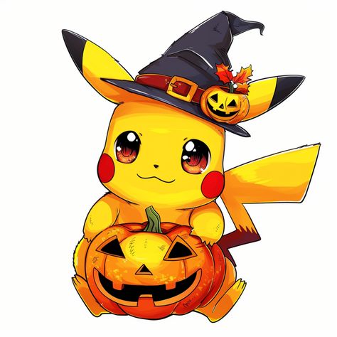 Halloween Charmander, Pikachu Clipart, Wizard Clipart, Pikachu Pumpkin, Halloween Pikachu, Pikachu Halloween, Halloween Pokemon, Pokemon Artwork, Pokemon Halloween