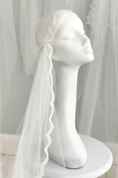 Juliet Cap Wedding Veils | Britten Weddings How To Make A Juliet Cap Veil, Juliette Veil, Juliette Cap Veil, Juliet Veil, Wedding Veil With Lace, Wedding Showroom, Dramatic Veil, Juliet Cap Veil, Vintage Veil