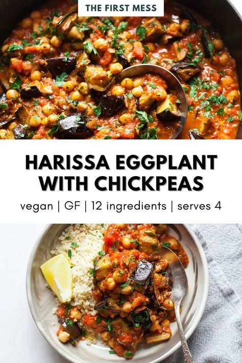 Tomato Recipes Vegetarian, Eggplant Chickpea Stew, Vegan Gluten Free Eggplant Recipes, Eggplant And Yellow Squash Recipes, Roasted Eggplant And Chickpeas, Lentil And Eggplant Recipes, Vegan Italian Eggplant Recipes, Oven Eggplant Recipes, Vegetarian Recipes With Eggplant