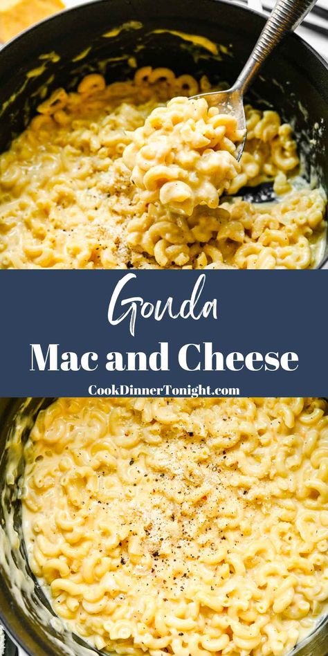 Gouda Mac and Cheese Crock Pot Gouda Mac And Cheese, Gouda Mac And Cheese Crockpot, Mac And Cheese With Gouda And Cheddar, Mac And Cheese Gouda, Mac N Cheese Velveeta, Gouda Mac And Cheese Recipe, Gouda Cheese Recipes, Smoked Gouda Mac And Cheese, Mac N Cheese Crockpot