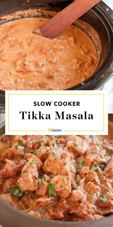 Chicken Tikka Masala Slow Cooker, Slow Cooker Tikka Masala, Slow Cooker Chicken Tikka Masala, Poulet Tikka Masala, Recipe Slow Cooker, Chicken Tikka Masala Recipes, Easy Slow Cooker Chicken, Tikka Masala Recipe, Chicken Slow Cooker Recipes