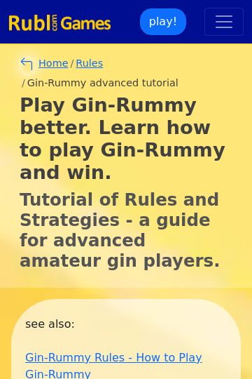 Gin Rummy Rules, Gin Rummy, Rummy Game, Best Gin, Types Of Play, Money Games, House Rules, Played Yourself, Play Online