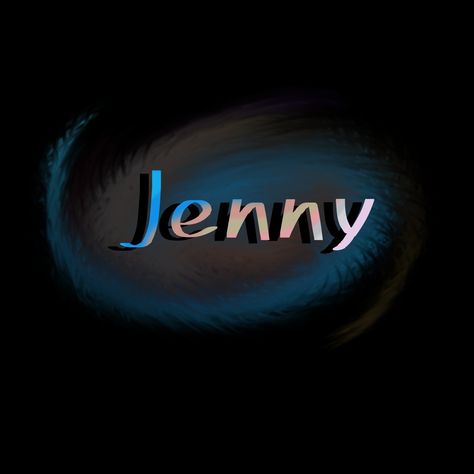 It has transparent background Jenny Name, Name Sticker, Name Stickers, Transparent Background, Neon Signs