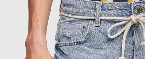 On Trend: The Rope Belt | VanityForbes Rope Belt Outfit Men, Rope Belt Outfit, Shoelace Belt, White Rope, Rope Belt, Trendy Mom, Street Style Outfits Men, Jean Belts, Woven Belt