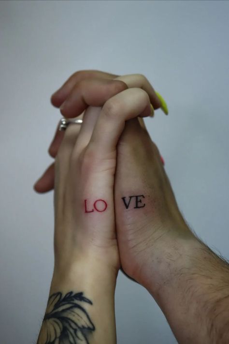 Love Couple Tattoo, Unique Couple Tattoo, Simple Couples Tattoos, Tattoo Ideas Couple, Fairy Tale Tattoo, Couple Tattoos Love, Partner Tattoos, Couple Tattoo Ideas, Love Symbol Tattoos