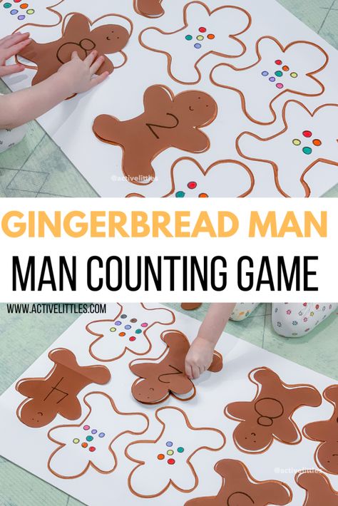 Gingerbread Man Math Activities, Gingerbread Math Activities, Gingerbread Man Preschool, Gingerbread Math, Gingerbread Man Activities, Gingerbread Activities, Preschool Christmas Activities, The Gingerbread Man, Gingerbread Crafts