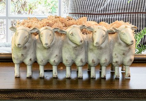 French Country Sheep Art, Cottage Fairytale, Closed In Porch, Finding Treasure, Unique Farmhouse, Chip And Joanna Gaines, Vintage Inspired Decor, Unique Planter, Barnyard Animals