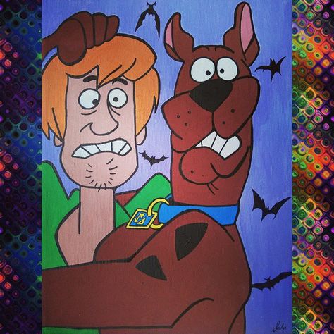 #me #painting #scoobydoo #shaggy #comics #scream #frighting #fear #cartoon #backtochild Big Cartoon Paintings, Halloween Character Paintings, Halloween Cartoon Painting, Scooby Doo Canvas Painting, Paintings Of Cartoons, Scooby Painting, Cartoon Network Paintings, Cool Cartoon Paintings, Movie Paintings Ideas