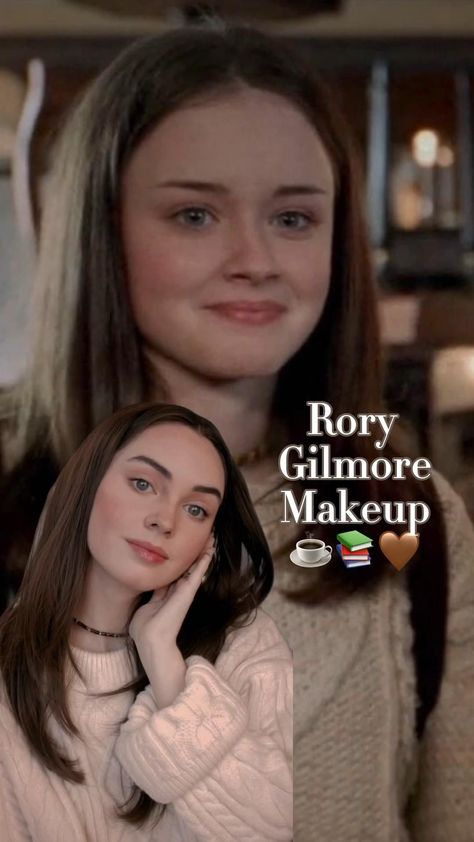 Rory Gilmore no makeup makeup☕️🤎📚 Gilmore girls fall aesthetic 🍂 Fall Aesthetic Makeup, Gilmore Girls Fall Aesthetic, Rory Gilmore Hair, Gilmore Girls Fall, Rory Gilmore Style, Estilo Rory Gilmore, Light Makeup Looks, No Makeup Makeup, Fall Makeup Looks