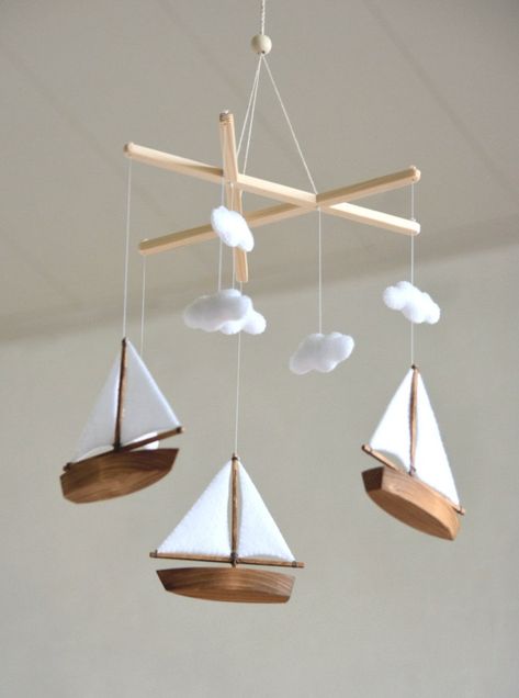 Ocean Baby Mobile, Nursery Mobile, Ship Mobile, Sea Baby Mobile, Nursery Decor, Baby Room Decoration, Sailboat Mobile, Baby Shower Gift - Etsy UK Sailboat Nursery Neutral, Coastal Cottage Nursery, Boat Themed Nursery, Sailboat Nursery Baby Boy, Ocean Nursery Baby Boy, Vintage Nautical Nursery, Seaside Nursery, Sailing Nursery, Sailboat Mobile