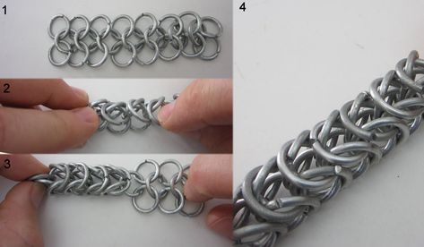 DIY Hacks & How To's: Chainmail | Make: Chainmail Diy, Chainmail Ring, Chainmaille Jewelry Patterns, Chain Maille Patterns, Chainmail Patterns, Jump Ring Jewelry, Chainmail Necklace, Chainmail Bracelet, Chainmail Jewelry