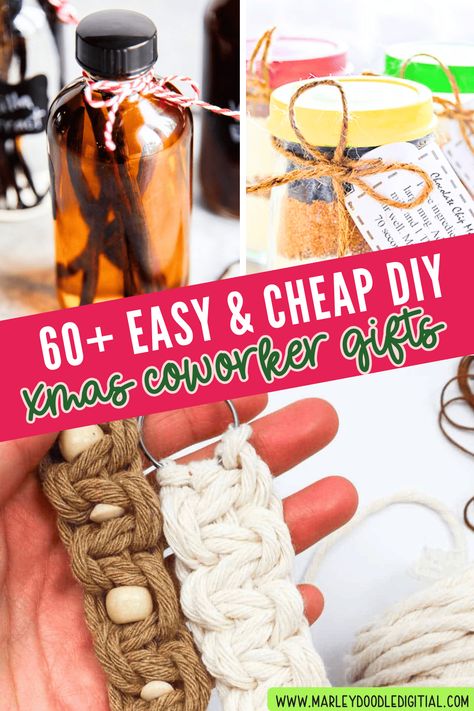 Discover 63 of the best DIY Christmas gifts for coworkers that are easy to make and budget-friendly! From unique crafts to delicious homemade treats, these ideas are perfect for spreading holiday cheer in the office. Get inspired to create thoughtful and affordable gifts that your coworkers will love! Bulk Gifts For Coworkers Easy Diy, Christmas Diy Coworker Gifts, Faculty Christmas Gift Ideas, Inexpensive Bulk Christmas Gifts, Simple Christmas Gift Ideas For Family, Easy Christmas Gifts For Coworkers Diy, Bulk Gifts For Coworkers Christmas, Homemade Cheap Christmas Gifts, Homemade Gifts For Coworkers Christmas