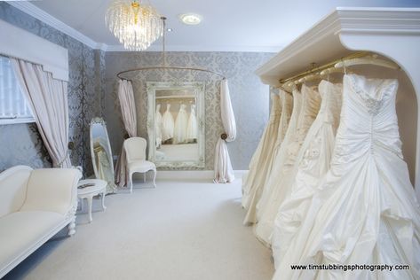 Elegant Bridal Shop Interior | Bridal | Wedding Shop Interior Bridal Shop Interior, Bridal Shop Decor, Wedding Dress Display, Bridal Shop Ideas, Bridal Dressing Room, Bridal Boutique Interior, Brides Room, Wedding Dress Store, Yorkshire Uk