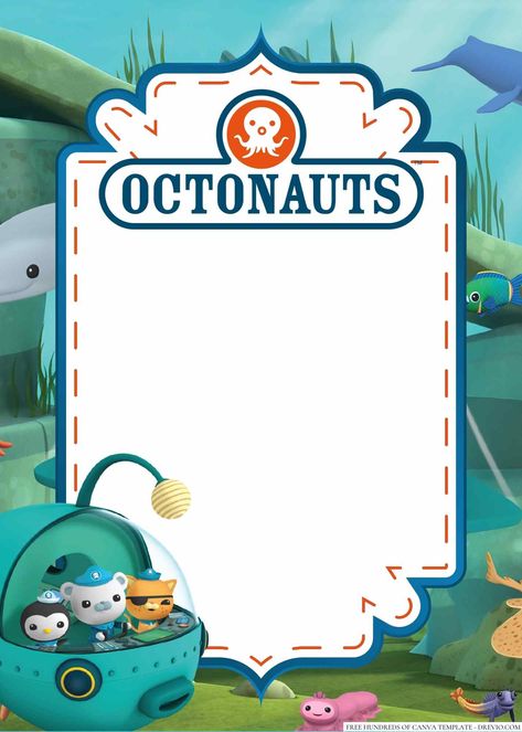 Octonauts Free Printables Birthday, Octonauts Birthday Party Invitations, Octonauts Invitation, Octonauts Birthday Party, Captain Barnacles, Octonauts Party, The Octonauts, Rose Birthday, Birthday 5