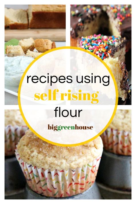 Self Raising Flour Recipe Baking Cake, Self Rising Flour Muffins, Self Rising Flour Muffin Recipes, Bread Recipes Using Self Rising Flour, Self Rising Cake Recipes, Recipes That Use Self Rising Flour, Self Raising Flour Bread Recipes, Desserts Using Self Rising Flour, Baking With Self Rising Flour