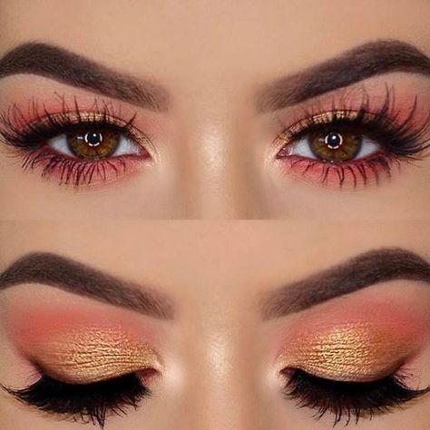 50+ Face Makeup Ideas for Spring Maquillage Yeux Cut Crease, Simple Makeup Natural, Make Up Gold, Alat Makeup, Silicone Makeup, Perfect Eyes, Glitter Eyes, Eye Makeup Tips, Natural Eye Makeup