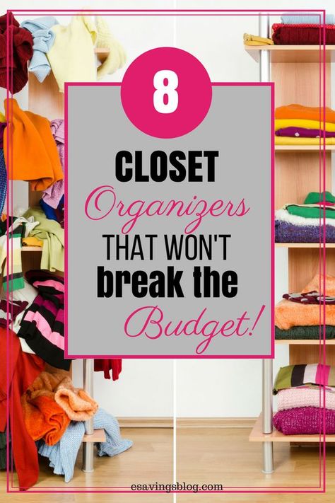 Looking for some affordable closet organization ideas? How about some closet organizers that won't break the budget? Organize your closet on a budget with these tips! #esavingsblog #closet #closetorganizers #organization #budget #closetideas #homeorganization Walk In Closet Organization Diy, Storage Budget, Budget Closet, Closet On A Budget, Walk In Closet Organization, Frugal Homemaking, Organizing Closet, Cheap Closet, Closet Organized