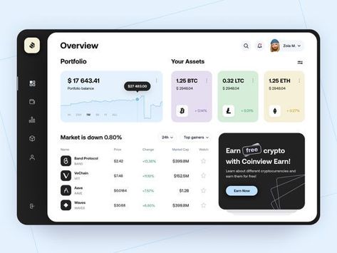 Coinview - Web app https://trk.elementor.com/96yo77novv25 การออกแบบ Ui Ux, Application Ui Design, Rollup Design, Web Application Design, Ux App Design, Web Dashboard, Desain Ui, Mobile App Design Inspiration, Desktop Design